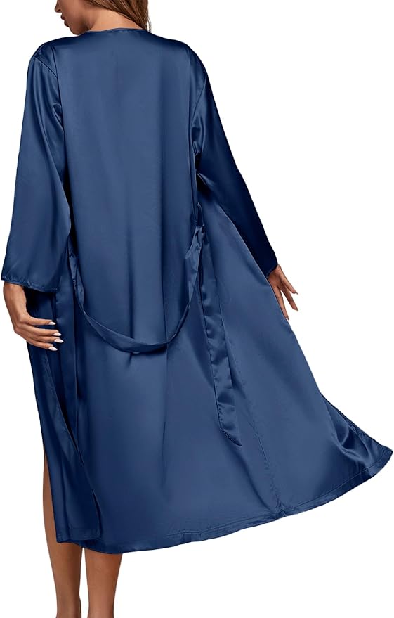 OPOIPIN Women's 3 Piece Pajama Set Sexy Cami Top and Shorts with Robe Sleepwear Loungewear Set