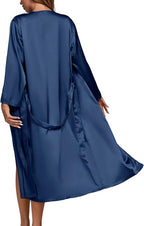 OPOIPIN Women's 3 Piece Pajama Set Sexy Cami Top and Shorts with Robe Sleepwear Loungewear Set
