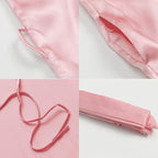 Women's Pure Color Satin Kimono Robe Short Bridesmaids Robe Dressing Gown