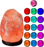 16 Colors Remote Salt Himalayan Salt Lamp Natural Crystal Salt Rock Lamp Hand Carved Night Lights, USB Salt Crystal Lamp Remote Control Salt Lamp for Home Decor and Gift (5.5lb)