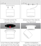 Sunset Lamp Ceiling Spotlgiht Accent Lighting 10W LED Projection Lamp, Sunlight Mood Lamps for Bedroom Picture Decor Aesthetic Indoor Rotation Adjustable Dwnlight, White