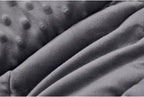 TONGDADA Minky Weighted Blanket | 40''x60'',10lbs | Cozy and Soft Minky Weighted Throw Blanket | Luxury Velvet with Premium Glass Beads | Dark Grey Minky