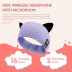 Joythink Kids Bluetooth Headband Headphones Sleep Mask Wireless Earphones Built in Thin Speaker Adjustable Sports Headset Sleep Headband for Girls Boys Toddler Children Baby Travel Study Purple