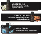Folkulture Essential Oils Set for Men for Diffuser | Set of 6 Home Fragrance Oils | Oud, White Musk, Tobacco, Sandalwood & Leather Wood | Aromatherapy Gift Set for Men