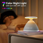 White Noise Sound Machine for Sleeping, 50 Non-Looping Soothing Sounds, 7 Color Night Light with Adjustable Brightness, Timer & Alarm Clock, Touch Screen Control for Baby, Kids, Adults, Home&Travel