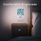 Spring Flowers Night Light,Cherry Blossom Night Lights Plug into Wall Dusk to Dawn Sensor Led Lamp for Women Men,Led Lights for Stairway/Hallway/Bedroom