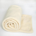 Cream White Waffle Texture Throw Blanket for Couch,Soft Cozy Cable Knit Throw for Bed Sofa Chair Living Room,Lightweight Warm Maximalist Decor Christmas Blanket,50"x60" (cr-A03)