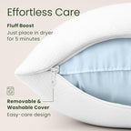 Shredded Memory Foam Pillow Queen Size - Cooling Bed Pillow for Sleeping for Stomach, Back and Body - 1 Pack Queen Soft Comfy Cool Memory Pillows for Side Sleeper