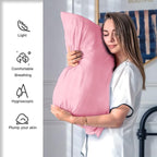 Silk Pillow Cases 2 Pack,Soft Breathable and Sliky Queen Size Pillow Cases Set of 2,Natural Mulberry Silk Pillowcase Set of 2 for Hair and Skin with Hidden Zipper (Pink,20"X 30",2pcs)