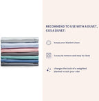 YnM 12lbs Weighted Blanket for Adults, Heavy Bed Throw Blanket with Cooling Glass Beads for All Season Use, Ideal for One Person of 110lbs (60x80 Inches, Queen Bed, Dark Grey)