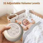 Portable Travel Sound Machine White Noise Machine 40h Battery Brown Noise Machine 30 Soothing Sounds & Hushing Sound for Baby 4 Timers Memory Function 32 Adjustable Volume for Kids Adults Home Office