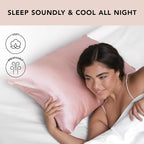 Kitsch Satin Pillowcase with Zipper for Hair & Skin - Softer Than Silk Pillow Cases, Smooth Cooling Satin Pillow Case, Wrinkle-Free, Machine Washable, King Size Satin Pillow Case 19x36 - Blush, 2pcs