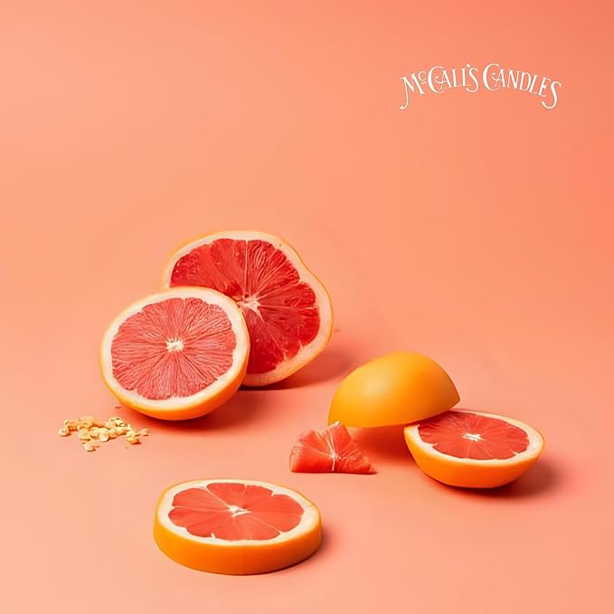 McCall’s Candles | Grapefruit Melange | Scented Wax Melt | Pink Grapefruit & Sweet Citrus Medley | 6-Piece Break-Apart Bar | 12–24 Hours Per Wedge | Poured in the USA | 5.5 oz