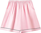 Girls & Womens Satin Pajamas Set, Silk Button-Down Sleepwear 2 Piece Nightwear, 3 Years - Women XXL