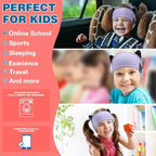 Joythink Kids Bluetooth Headband Headphones Sleep Mask Wireless Earphones Built in Thin Speaker Adjustable Sports Headset Sleep Headband for Girls Boys Toddler Children Baby Travel Study Purple