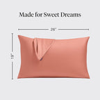 Kitsch Satin Pillowcase with Zipper for Hair & Skin - Softer Than Silk Pillow Cases, Smooth Cooling Satin Pillow Case, Wrinkle-Free, Machine Washable, Pillow Cases Standard Size 19x26 - Terracotta