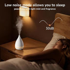 Ultrasonic Essential Oil Diffuser, Home Fragrance Aroma Diffuser with Auto Shut-Off, Color Change Night Light & Ultra-Quiet Operation, BPA-Free Portable Aromatherapy Humidifier for Home (White-2)