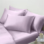 100% Mulberry Silk Pillowcase for Hair and Skin Made in USA, Pure 22 Momme Silk, Acne Pillowcase with Zipper, Hypoallergenic, Cooling, Anti Wrinkle, 1 Pc 20"x26" (Standard, Purple)