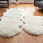 Ultra Soft Faux Sheepskin Fur Rug Coffee Fluffy Area Rugs Chair Couch Cover Fuzzy Rug for Bedroom Bedside Floor Sofa Living Room, 2x4 Feet