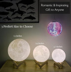 5.9 Inch Moon Lamp for Adults - 16 Color LED Light Up Moon Ball, Large Realistic 3D Night Light with Remote & Timer - Unique Thanksgiving & Christmas Gifts