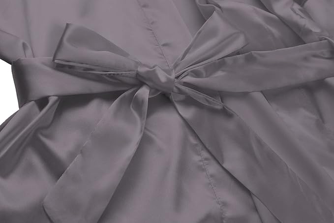 Women's Satin Short Robe Bridesmaid Bride Wedding Party Robes Silky Sleepwear Loungewear