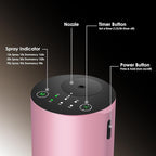 Waterless Essential Oil Diffuser, Battery Powered Mini Scent Air Machine, Aromatherapy Mist Diffuser for Home Room Car Office (Pink Aluminum Alloy)