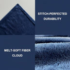 Fleece Blanket Full/Queen - 80x90 Inch Lightweight & Buttery-Soft Throw for Bed, Sofa, Camping | 300GSM Cloud-Touch Microfiber | Cozy Essentials for Travel & Movie Nights, (Navy)