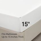 BEDELITE Satin Sheets Twin Size Bed Set, Luxury Soft White Silky Sheets for Hair and Skin, Similar to Silk Bed Sheets Set 3 Pieces with 1 Deep Pocket Fitted Sheet, 1 Flat Sheet, and 1 Pillowcase