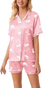 Girls & Womens Satin Pajamas Set, Silk Button-Down Sleepwear 2 Piece Nightwear, 3 Years - Women XXL