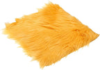PATIKIL 12" Locker Rug, Small Area Rug Mini Faux Fur Rugs Small Locker Carpet Soft Fluffy Tiny Photography Props Square for Nail Photo Tabletop Background Picture Decoration, Gold Tone