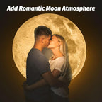 Upgrade Non-Fade Moon Projector Night Light, USB Charging Moon Lamp with 3 Lighting Colors, Angle Bendable Brightness Adjustable Moon Atmosphere Projector, Gift for Kids Wall Ceiling Decor