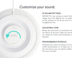 SNOOZ Pro White Noise Sound Machine - Natural Fan Noise, Non-Looping Sound, App Scheduler - Travel Case Included, Sleep Aid for Adults & Baby, 10 Volume Settings, Portable, Gift Registry - Cotton