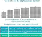 Waowoo Adult Weighted Blanket Queen Size (15lbs 60"x80") Heavy Blanket with Premium Glass Beads, (Dark Grey