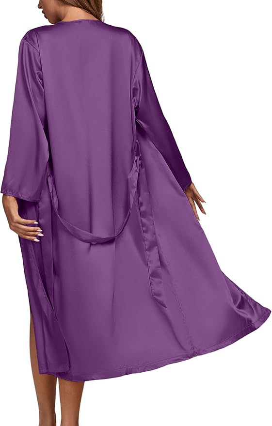 OPOIPIN Women's 3 Piece Pajama Set Sexy Cami Top and Shorts with Robe Sleepwear Loungewear Set