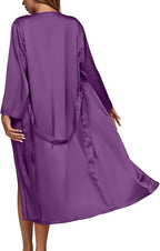 OPOIPIN Women's 3 Piece Pajama Set Sexy Cami Top and Shorts with Robe Sleepwear Loungewear Set