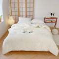 Luxlovery White Comforter Set King Plain White Bedding Comforter Set Solid King Bed Size Blanket Soft Minimalist Durable Fluffy Blanket Quilts Women Men