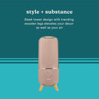 Homedics Ultrasonic Humidifier, Bedrooms and Home Offices, 0.97-Gallon Tank, 45-Hour Runtime, Visible Ultra-Quiet Cool Mist, Aromatherapy, Demineralization Cartridge, Night-Light, Auto-Off, Taupe