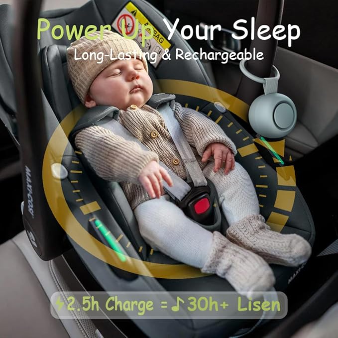 Portable White Noise Sound Machine | 16 Soothing Sounds | Timer | Memory Function | Noise Canceling for Sleep Aid & Office Privacy | Travel | Registry Gift | Sleep Soother for Baby Kids Adults