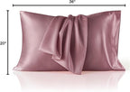 Bedsure King Size Satin Pillowcase Set of 2 - Nostalgia Rose Silky Pillow Cases for Hair and Skin with Envelope Closure, Similar to Silk Pillow Cases, Gifts for Women Men, 20x36 Inches, 2pcs