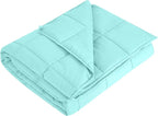 L'AGRATY Weighted Blanket - 60"x80" 15lbs Cooling Breathable Heavy Blanket Microfiber Material with Glass Beads for Adult All-Season Summer Fall Winter Soft Thick Comfort