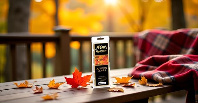 McCall’s Candles | Autumn Leaves | Scented Wax Melt | Hazelnut, Cinnamon, Maple & White Ginger | 6-Piece Break-Apart Bar | 12–24 Hours Per Wedge | Poured in the USA | 5.5 oz