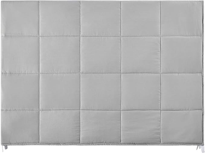 TONGDADA Kids Weighted Blanket | 40''x60'',7lbs | for Child Between 55-80 lbs | Premium Cotton Material with Glass Beads | Light Grey