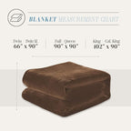 Elegant Comfort Luxury Velvety Feel Blanket, All-Season Lightweight Blanket, Ultra Plush, Soft, Cozy-Fuzzy Flannel Fleece for Couch, Sofa, Bed, Travel, Solid Design, Twin/Twin XL, Brown