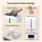 6L Top Fill Ultrasonic Humidifier - Cool and Warm Mist for Bedroom, Baby, Large Rooms & Plants, Smart Humidity Control, Aroma Diffuser, Night Light, 12H Timer, Quiet, White