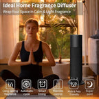 Smart Waterless Essential Oil Diffuser, Scent Air Diffuser with Roy Tranquility Oil Set for Homes Offices Hotels, Covers Up to 1000 Sq.Ft, Adjustable Mist & Timer