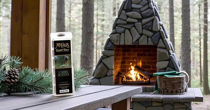 McCall’s Candles | Cabin Scents | Scented Wax Melt | Spiced Pine, Evergreen & Rustic Woods | 6-Piece Break-Apart Bar | 12–24 Hours Per Wedge | Poured in the USA | 5.5 oz
