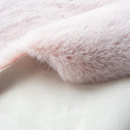 ORINOVA Pink Fuzzy Faux Washable Fluffy Fur Area Rugs for Living Room Cute Small Furry Rugs for Bedroom Kids Rug 2x3 Rug Girls Nursery Rug Rectange Rugs