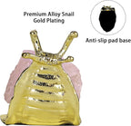 Artistone Rose Quartz Crystal Snail Table Lamp, Natural Raw Stone Night Light with Gold Snail Base, USB Powered, 5x2.7x2.5 Inches (Rose Quartz)