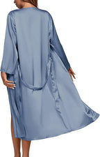 OPOIPIN Women's 3 Piece Pajama Set Sexy Cami Top and Shorts with Robe Sleepwear Loungewear Set