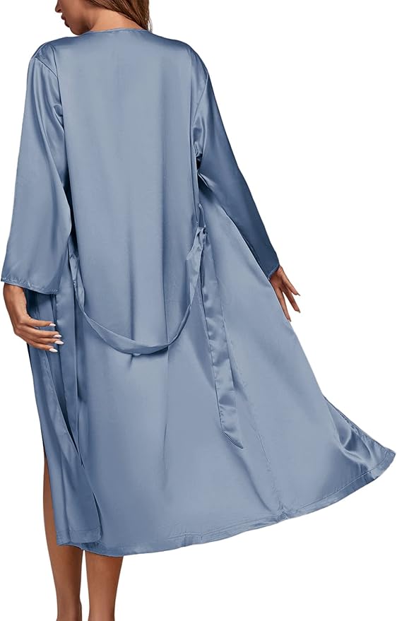 OPOIPIN Women's 3 Piece Pajama Set Sexy Cami Top and Shorts with Robe Sleepwear Loungewear Set
